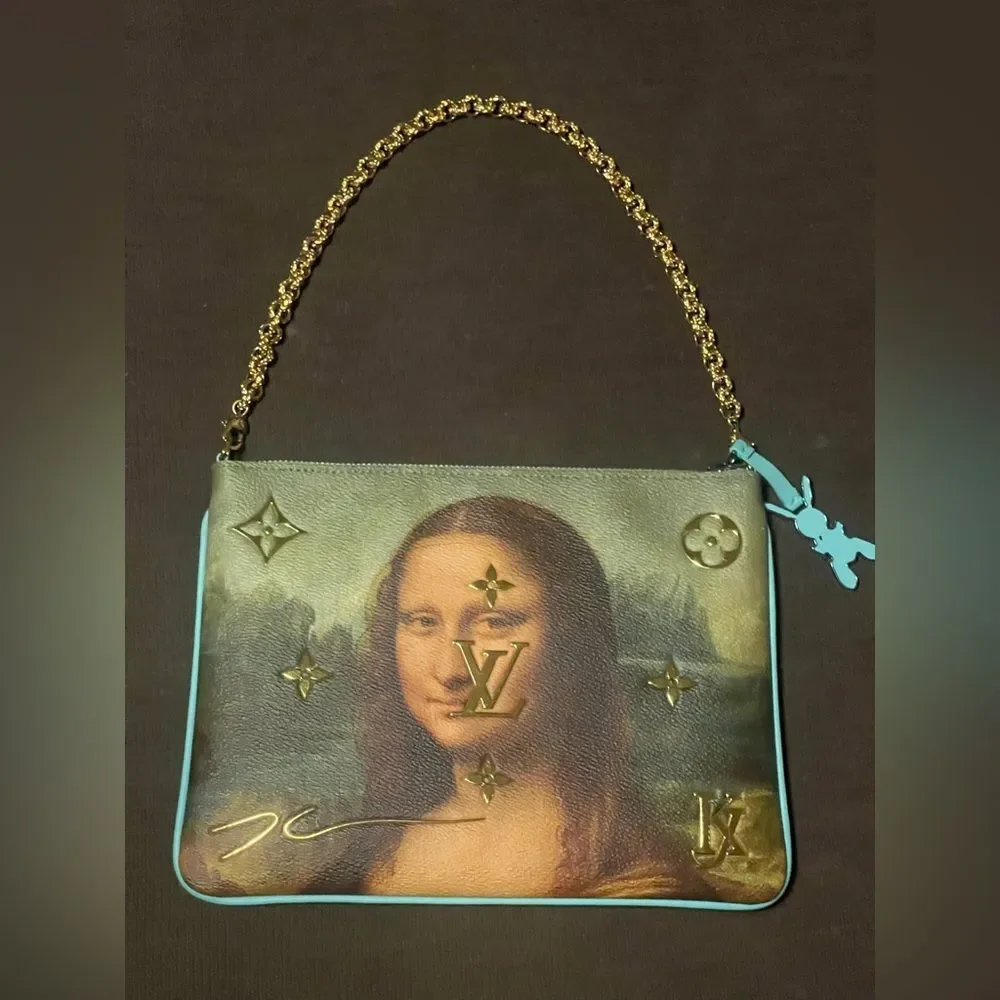 Louis Vuitton Jeff Koons Mona Lisa Pochette Chain Wallet Da Vinci LV Limited Ed